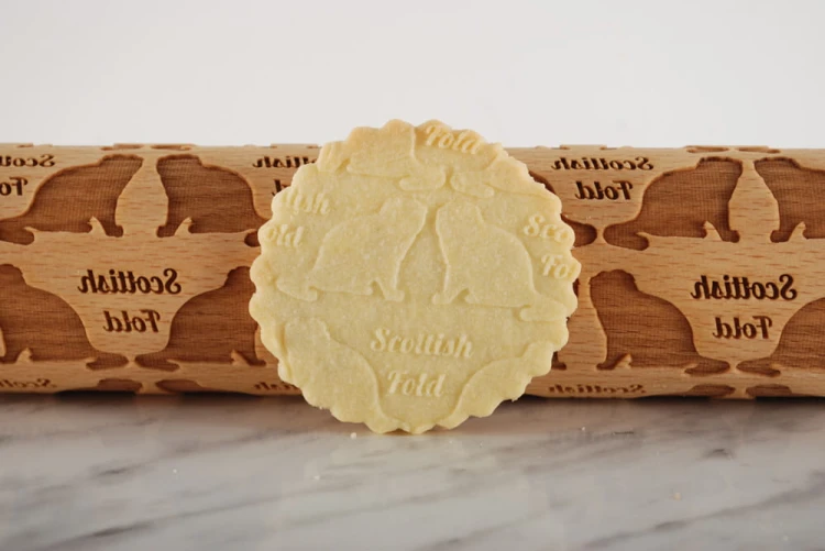 Wooden rolling pin with cats - from Mood for Wood