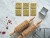 Set of 2 mini wooden rolling pins for wedding cookies