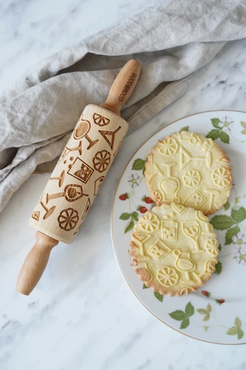 Mini rolling pin made of beech wood