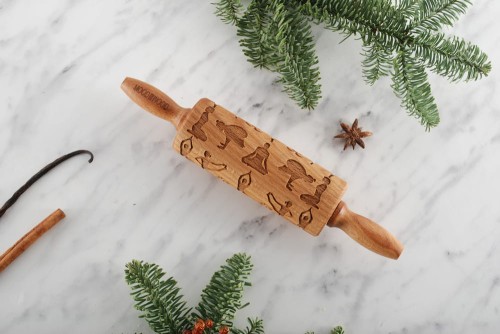Mini rolling pin for cookies - yoga - from Mood for Wood