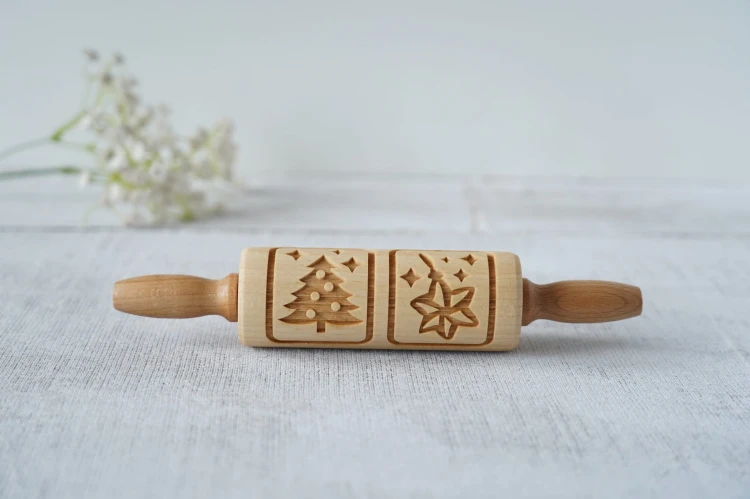 Winter biscuits mini rolling pin