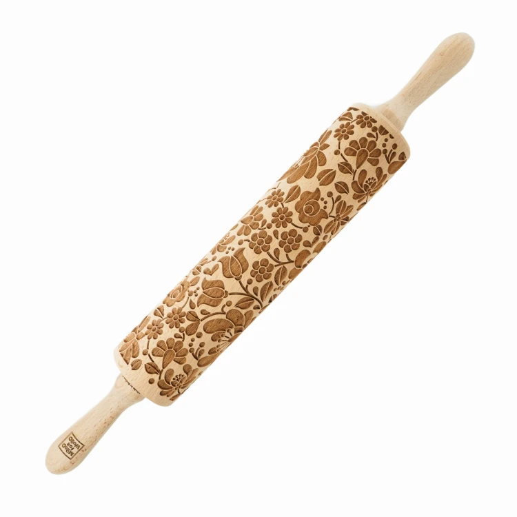 Christmas baking engraved rolling pin