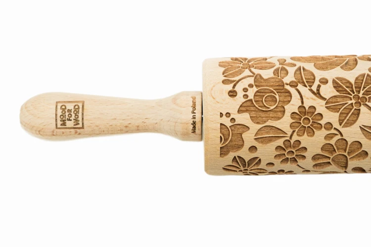 rustic style rolling pin for family baking