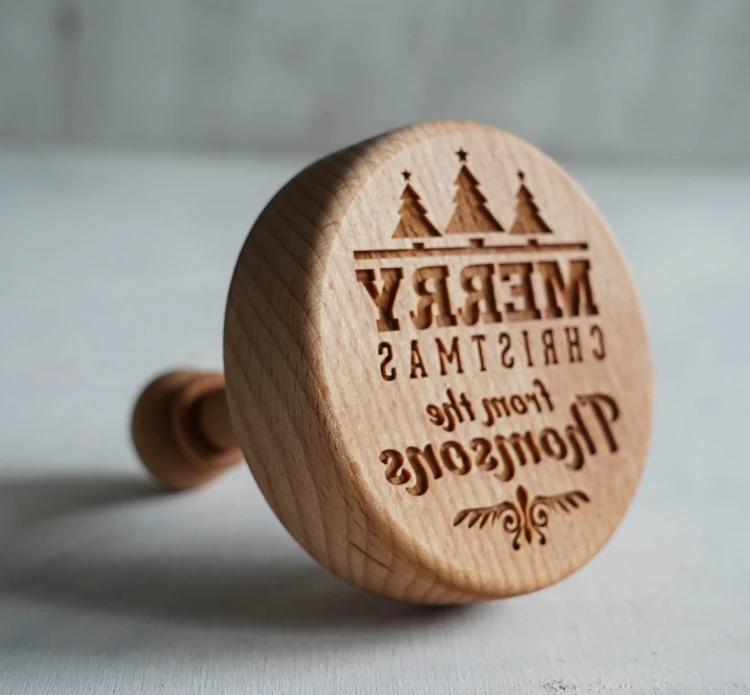 stempel do ciastek z grawerem – napis w stylu vintage