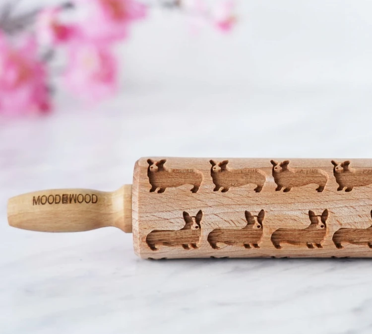 MINI embossing rolling pin Welsh Corgi