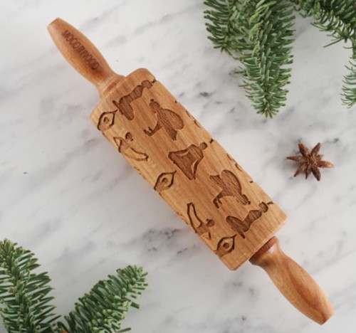 Mini rolling pin for cookies - yoga - from Mood for Wood