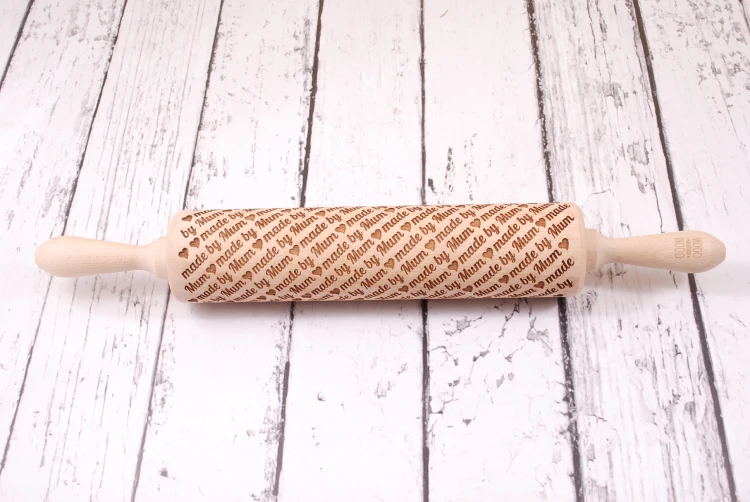 Wooden rolling pin for cookies