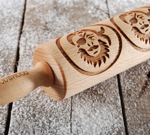 Mini rolling pin for cookies - pirates
