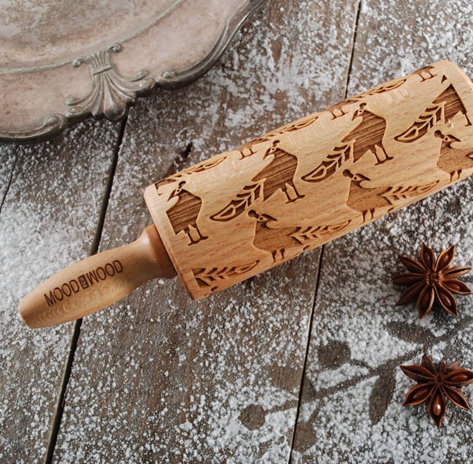 Peacock rolling pin - from Mood for Wood