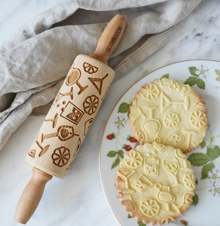 Mini rolling pin made of beech wood
