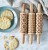 Set of 3 mini rolling pins with geometric designs