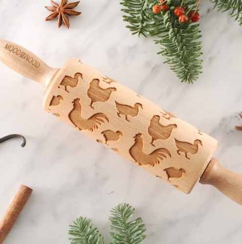Mini wałek do ciastek laserowo grawerowany - od Mood for Wood