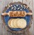 Mini wooden rolling pin with orchids