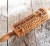 Mini wooden laser engraved rolling pin for coffee lover