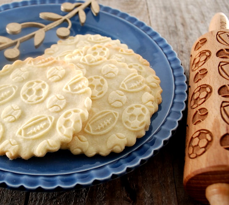 Embossed cookies with gameballs