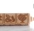 Beech-wood rolling pin with deep engraving for fruit cookies