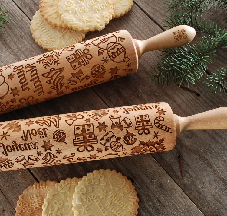 Wałek drewniany na święta Buon Natale