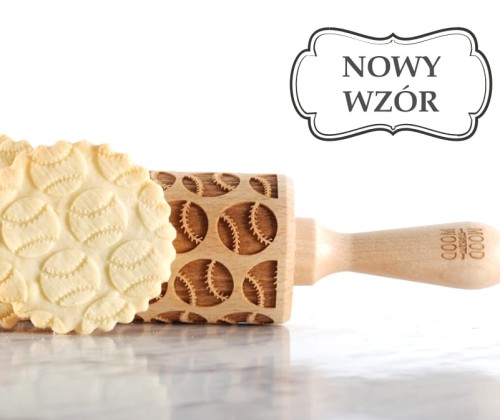 Drewniany wałek grawerowany w piłki baseballowe