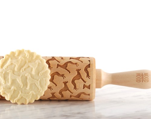 Dekoracyjny wałek do ciasta w psy - od Mood for Wood