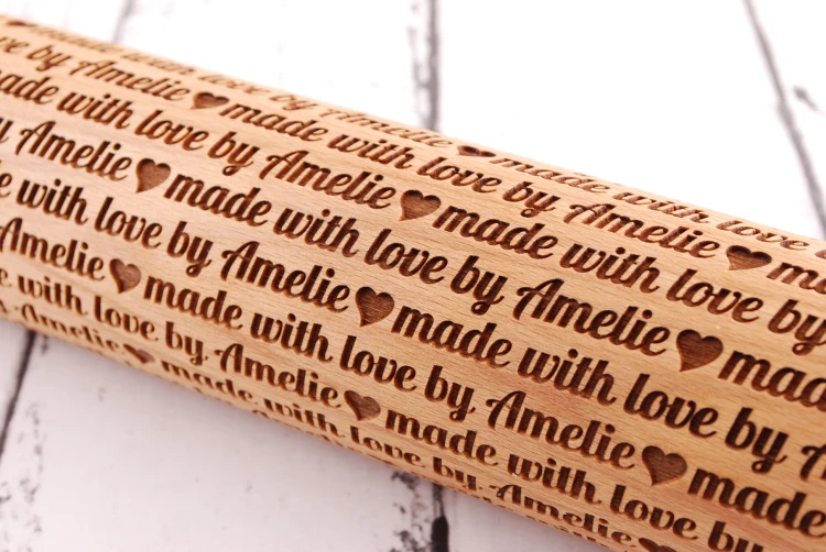 Personalizowany wałek do ciasta z imieniem - od Mood for Wood