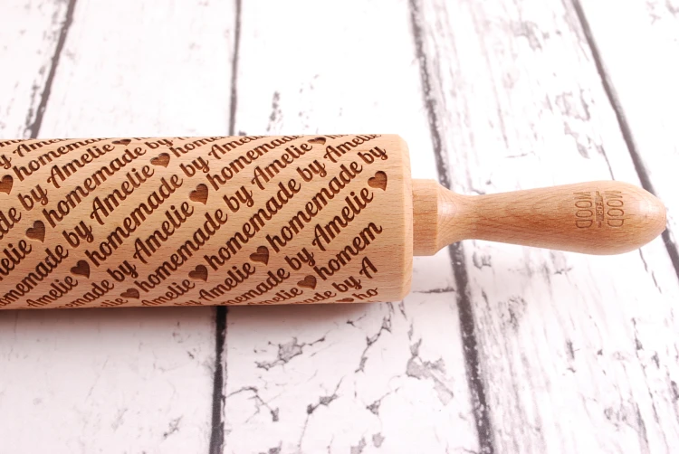Personalizowany wałek do ciastek z imieniem - od Mood for Wood