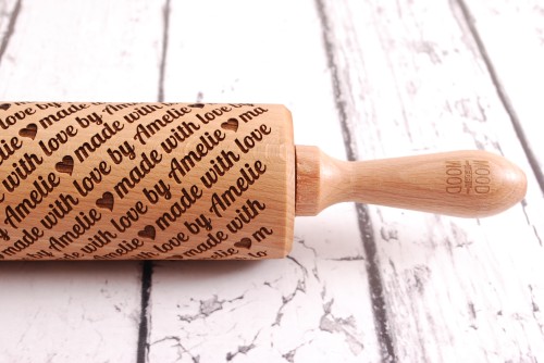 Personalizowany wałek do ciasta z imieniem - od Mood for Wood
