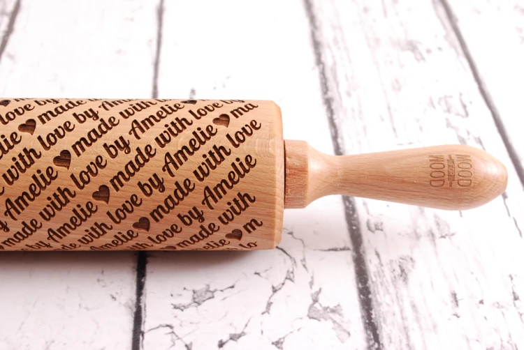 Personalizowany wałek do ciasta z imieniem - od Mood for Wood