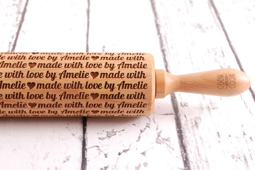 Personalizowany wałek do ciasta z imieniem - od Mood for Wood