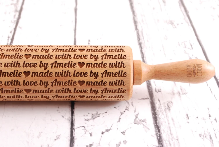 Personalizowany wałek do ciasta z imieniem - od Mood for Wood